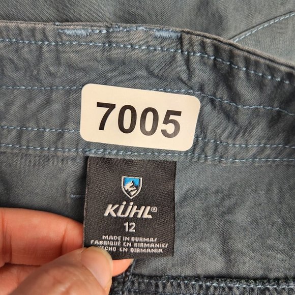 Kuhl Shorts Womens 12 Blue Cargo Bermuda UPF 50 Splash 11" Hiking Outdoor Casual - Picture 11 of 14